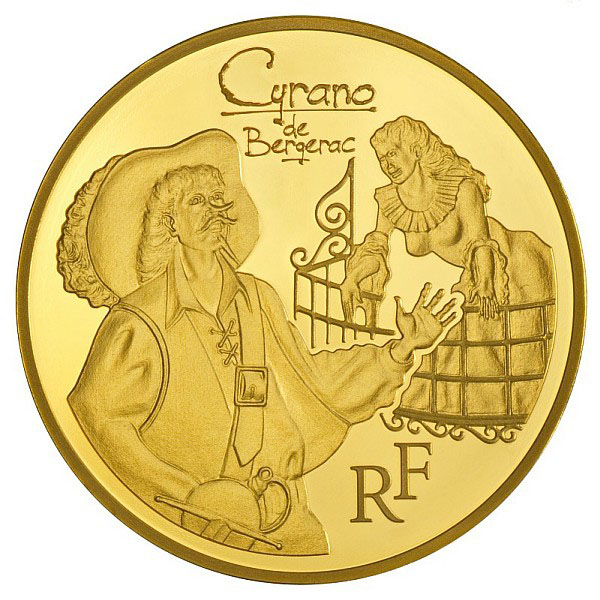 Cyrano sur la Pièce Or 50 Euros de la Monnaie de Paris